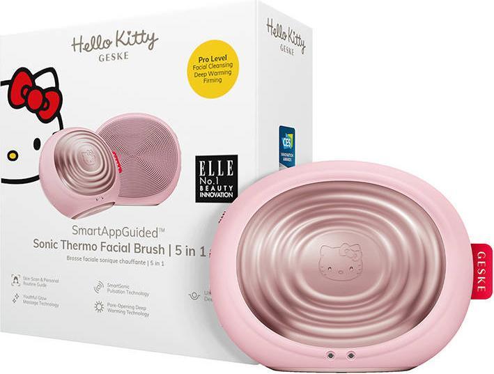 Produktbild Konjac Sponge x Hello Kitty | SmartAppGuided Sonic Thermo Facial Brush | 5 in 1 | Huidreiniging | Reinigingsborste