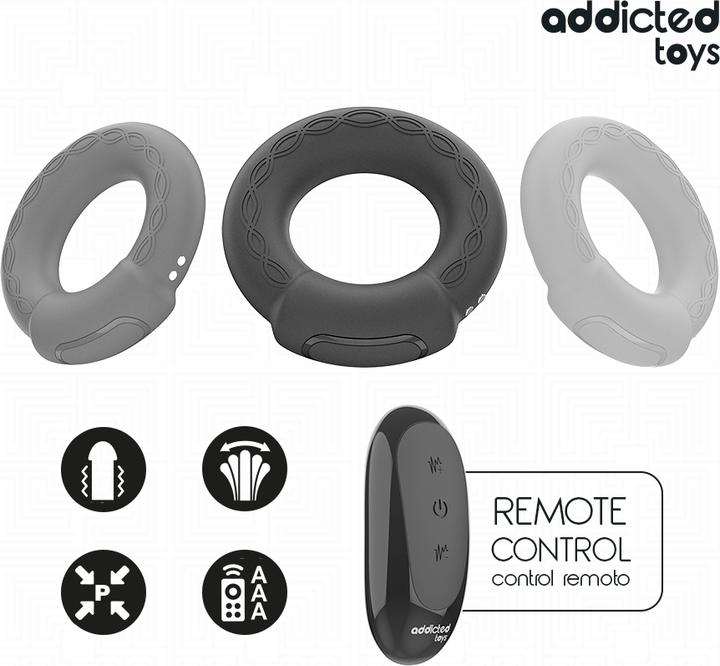 Actual product image Addicted toys - Vibrierender Cockring Mit Wã„Rmeeffekt Und Fernbedienung
