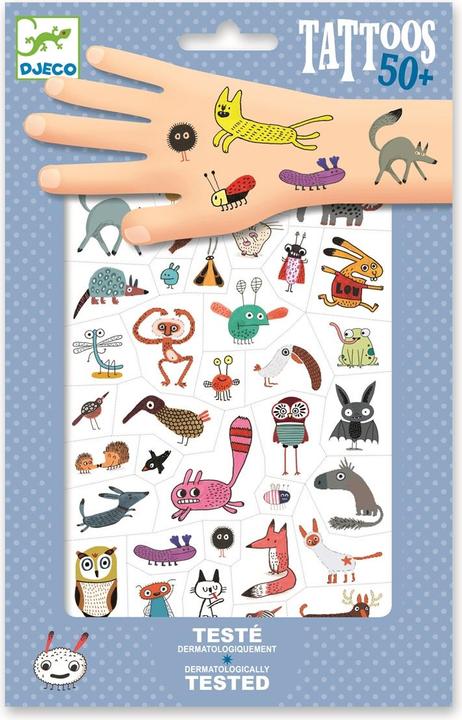 Actual product image Djeco Tattoos Small animals