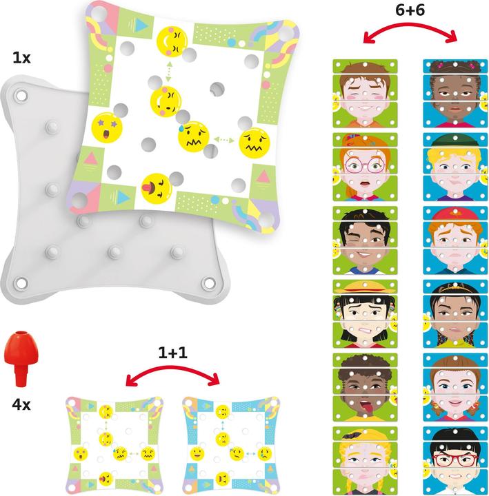 Image du produit Quercetti Puzzle : deviner des visages (12 pièces)