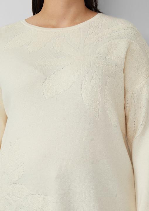 Actual product image s.Oliver Strickpullover Pullover mit floralem Strickmuster (48)