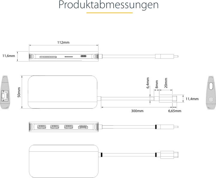 Produktbild StarTech Multiport Adapter (USB-C, 4 Ports)