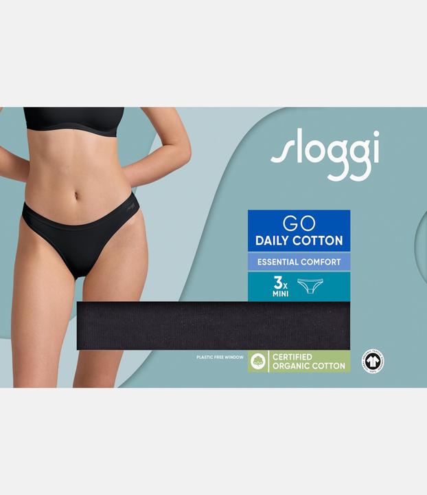 Immagine prodotto Sloggi Brief GO DAILY COTTON MINI Damenslip 3er Pack (S, confezione da 3)