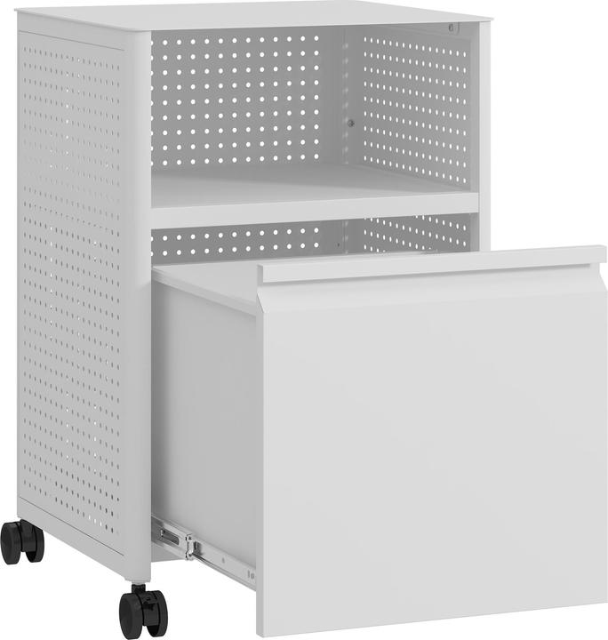 Produktbild En.Casa Rollcontainer Velvevn Stahl 54x40x36 cm Weiss (39.50 x 35.50 x 54 cm)