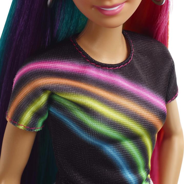 Image du produit Barbie Chevelure Arc-en-Ciel Paillettes - Poupée Mannequin - 5 ans et +