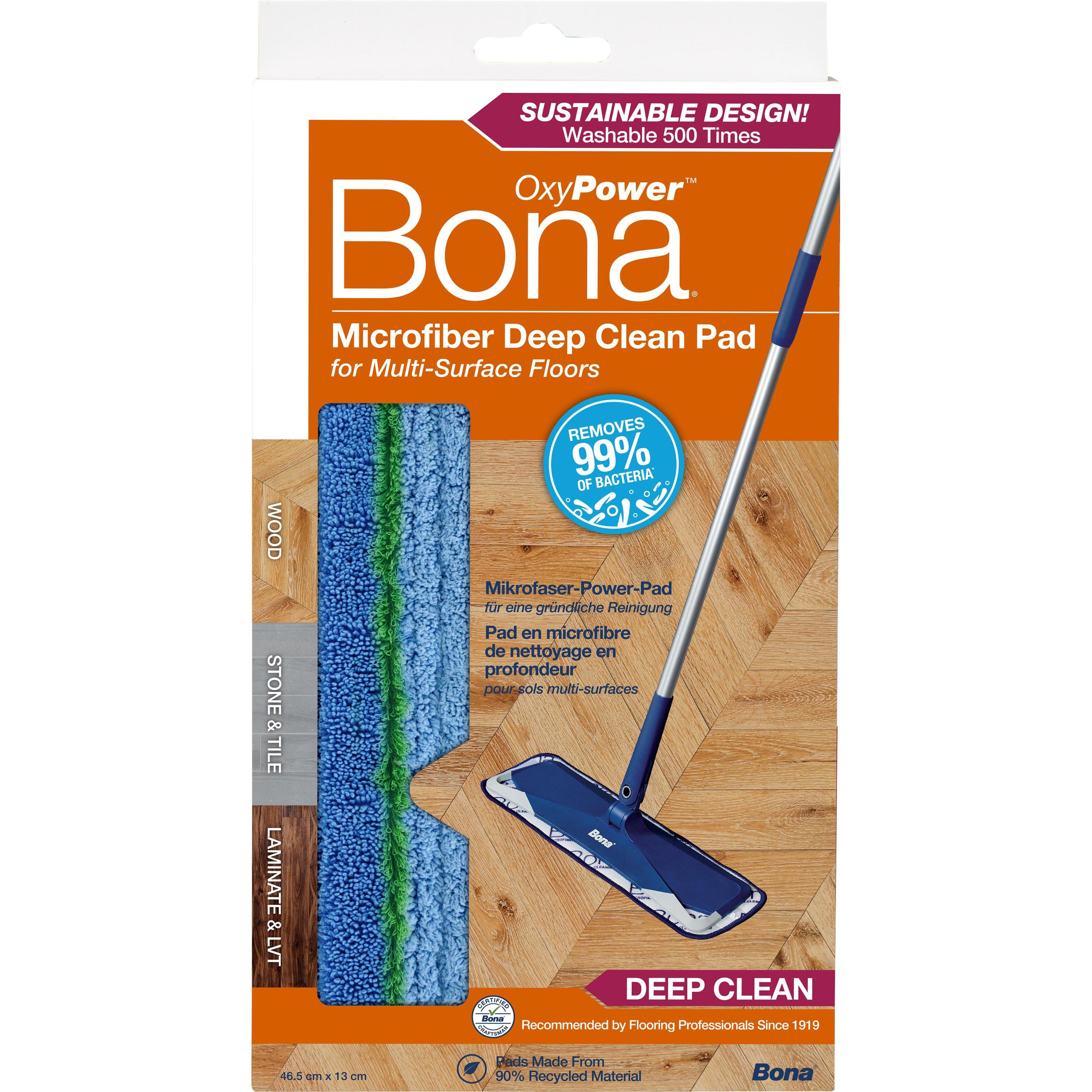 Bona Tampone in microfibra per la pulizia profonda, Utensili pulizia, Blu