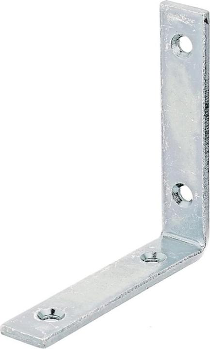 Image du produit GAH Equerre de poutre L100x100 mmmm Largeur 20 mm étroite Acier brut galvanisé passivé à couche épaisse (Angle de rayonnement, 1 pcs)