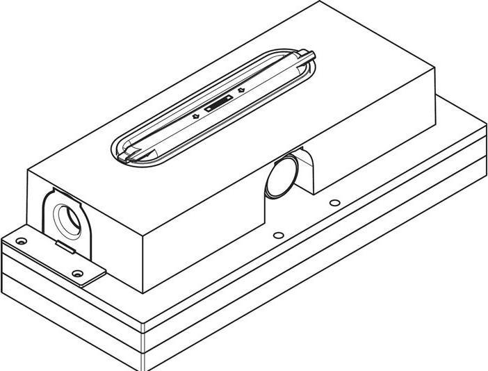 Actual product image hansgrohe Basic body uBox universal for shower channels Drain body, flat (343 mm)