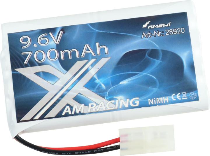 Amewi AMXRacing Ni-MH Akku 9.6V 700mAh, Tamiya Stecker (700 mAh, 9.60 V)