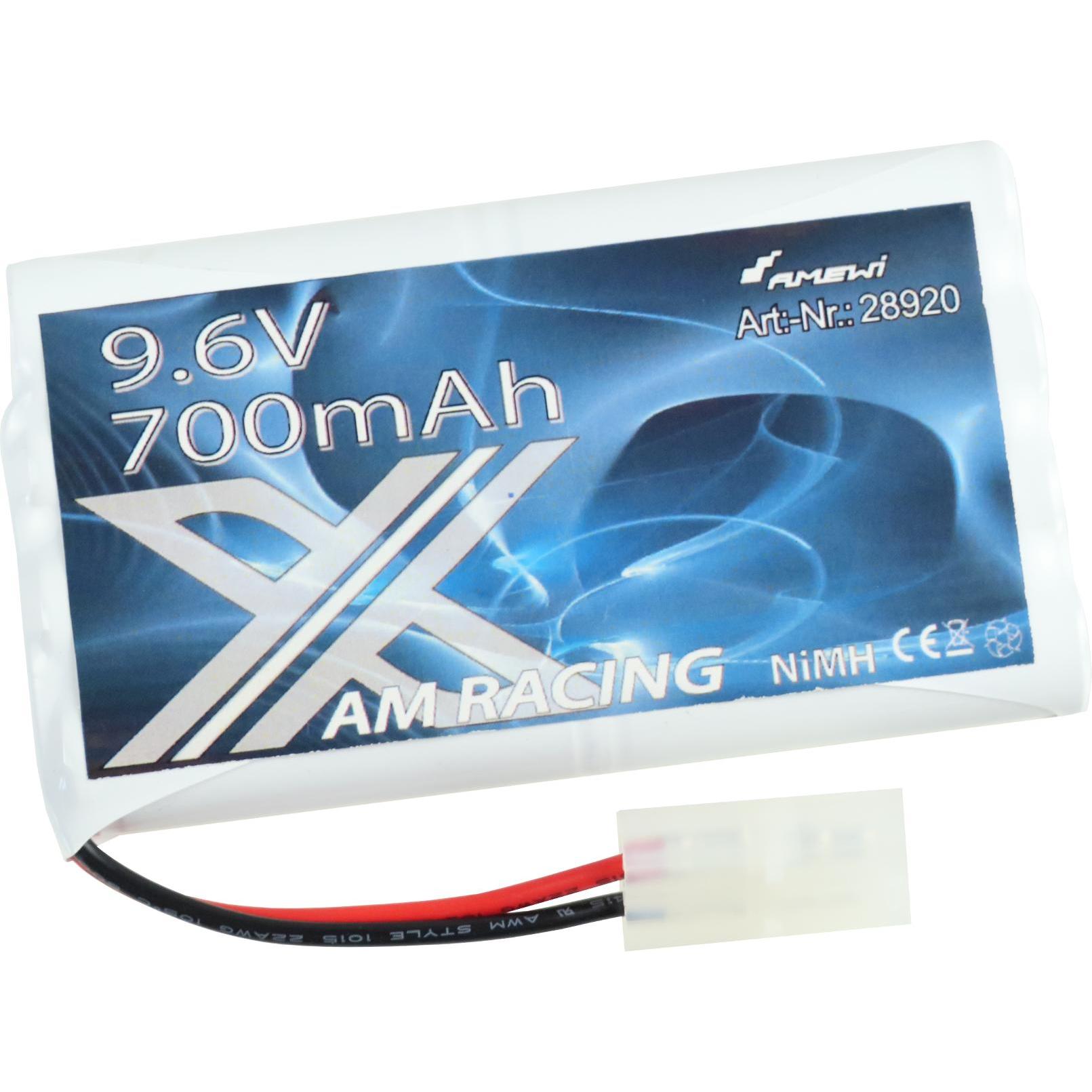 Amewi Batteria Ni-MH AMXRacing da 9,6V 700mAh, connettore Tamiya (9.60 V, 700 mAh)