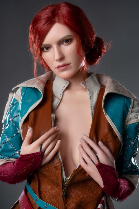 Actual product image Game Lady Full Silicone Doll Triss 168 cm - The Witcher