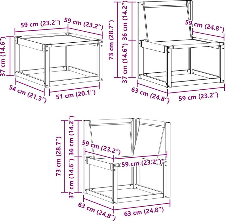 Produktbild vidaXL Outdoor-Sofagarnitur