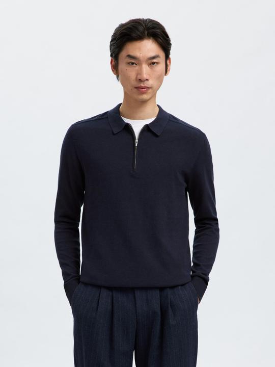 Produktbild Selected Homme Strick Langarm-Poloshirt (XXL)