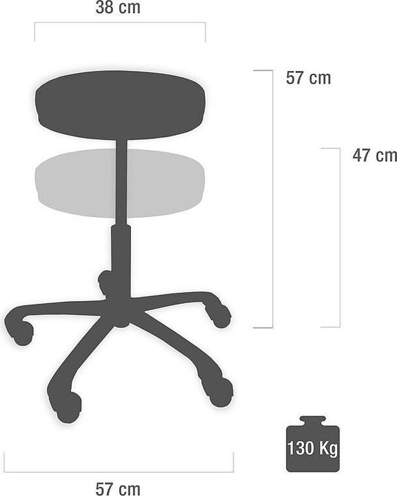 Produktbild Teqler Drehhocker (47 - 57 cm)