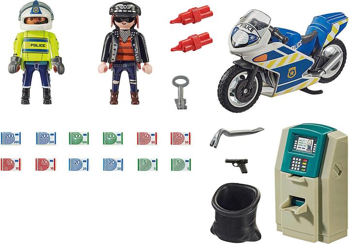 Produktbild Playmobil Polizei-Motorrad: Verfolgung des Geldräubers (70572, Playmobil City Life)
