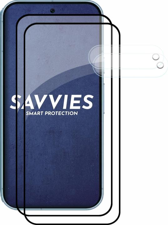 Actual product image Savvies Full-screen armoured glass screen protector (2 Piece, Google Pixel 9)