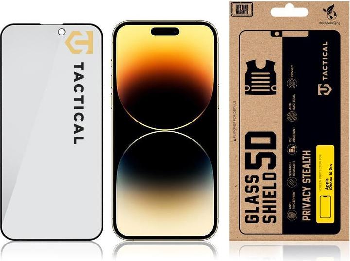 Produktbild Tactical Sichtschutzglas Stealth 5D für Apple iPhone 14 Pro Schwarz (Apple iPhone 14 Pro)