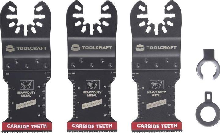 Produktbild Toolcraft TO-10283181 Carbide Multifunktionswerkzeug-Zubehör-Set 34 mm 3 St.