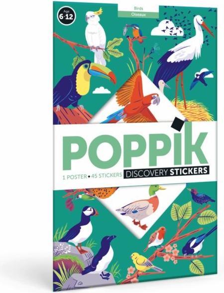 Produktbild Poppik Sticker Lernposter Vögel (45 Sticker)