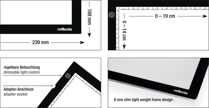 Actual product image Reflecta LED light panel A5 Super Slim (14 x 19 cm)