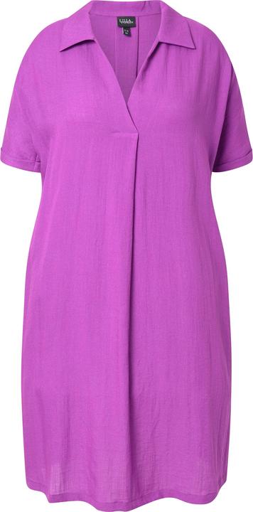 Immagine prodotto Ulla Popken Abito mini dal taglio oversize con collo da camicia, scollo a V e mezze maniche (50, 52)