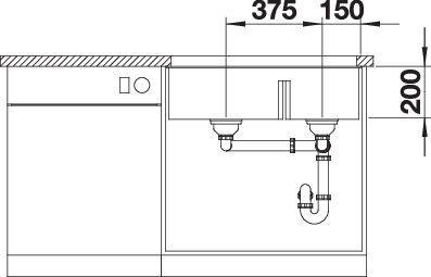 Produktbild Blanco SUBLINE 430/270-U (Unterbauspüle, 75.50 cm, 46 cm)