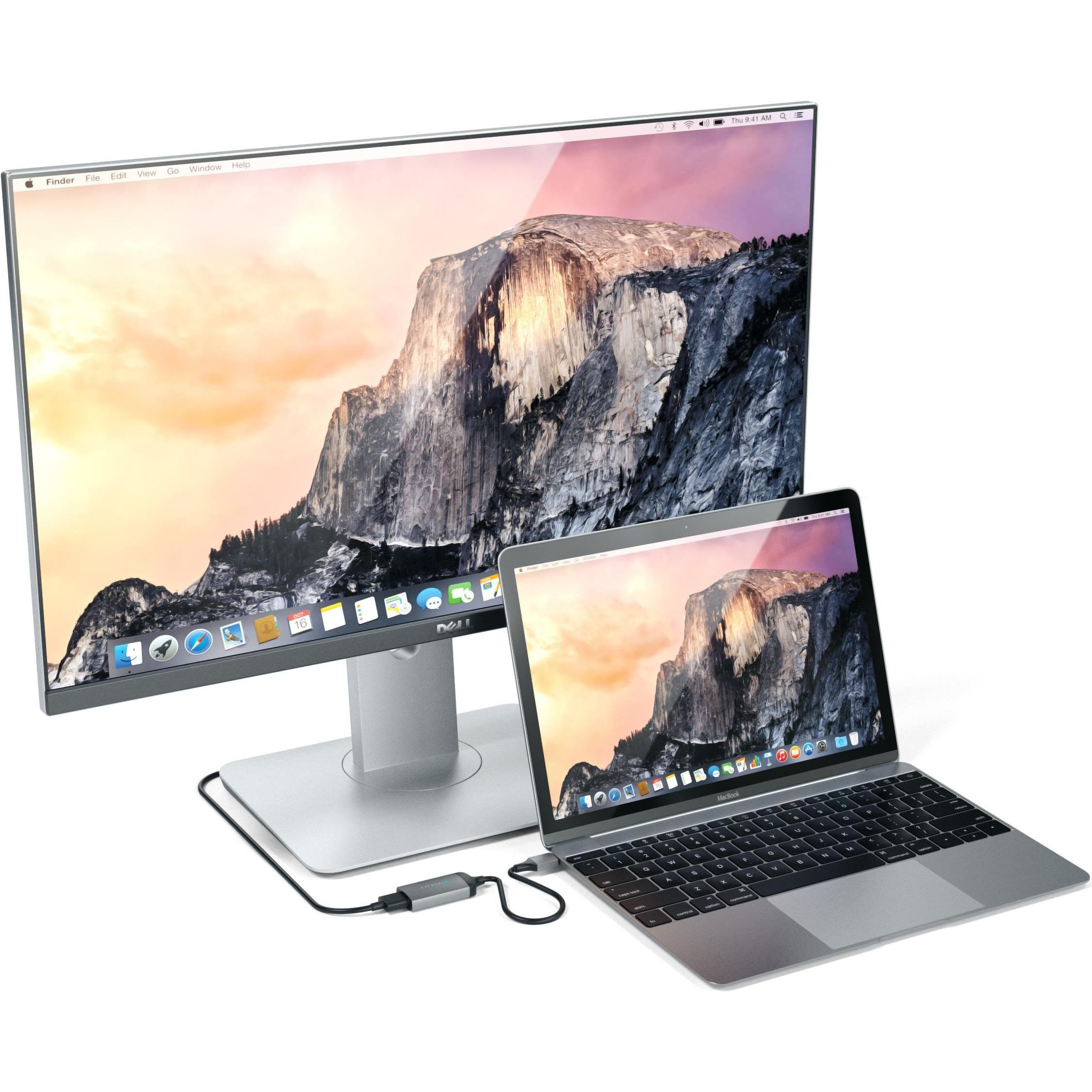 Thumbnail - Satechi USB-C zu (HDMI, 20 cm), Data + Video Adapter, Grau
