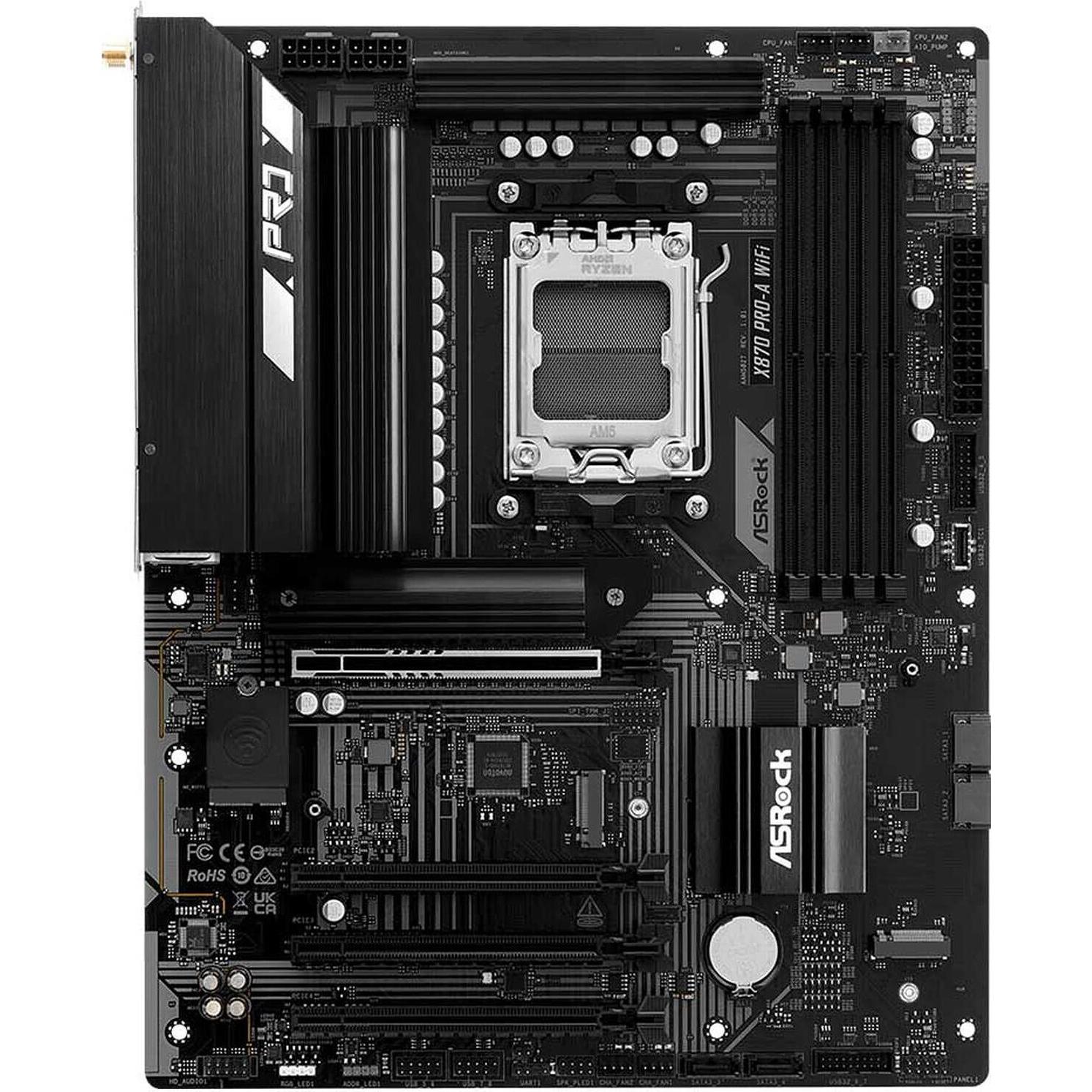 AsRock X870 Pro-A WiFi AM5 ATX HDMI/USB-C DDR5 retail (AM5, AMD X870, ATX), Scheda madre
