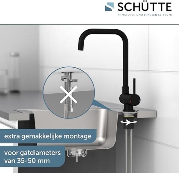 Actual product image Schütte SchÃoeTe Window Design kitchen faucet - Mixing tap - High, rotating and pleated output - Side handle