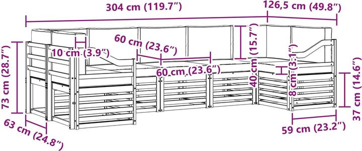 Produktbild vidaXL Outdoor-Sofa