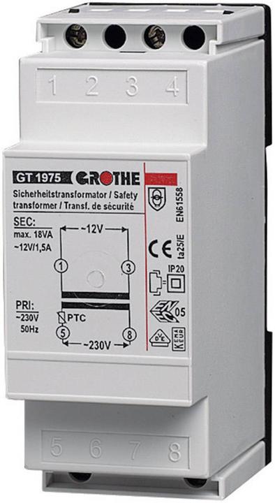 Produktbild Grothe Klingel-Transformator 8 V/AC 2