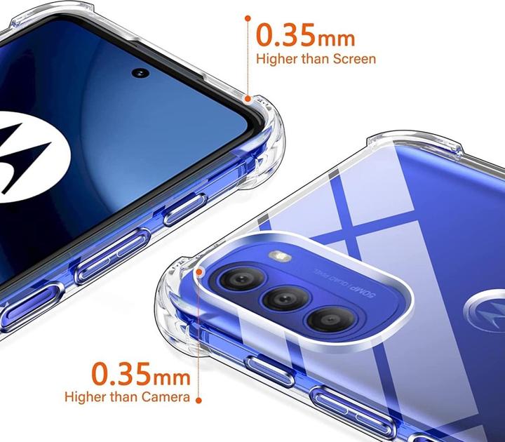 Actual product image Screenguard Motorola Moto G51 5G Case Crystal Soft Airbag Bumper (Motorola Moto G51 5G)
