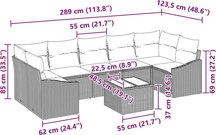 Produktbild vidaXL Garten-Sofa