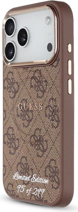 Produktbild Guess PU 4G MagSafe Strap Limited Edition of 299 Case für Apple iPhone 17 Pro - brown (Apple iPhone 17 Pro)