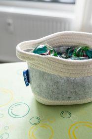 Actual product image Wenko Felt Basket Bea Light Grey (13 cm)