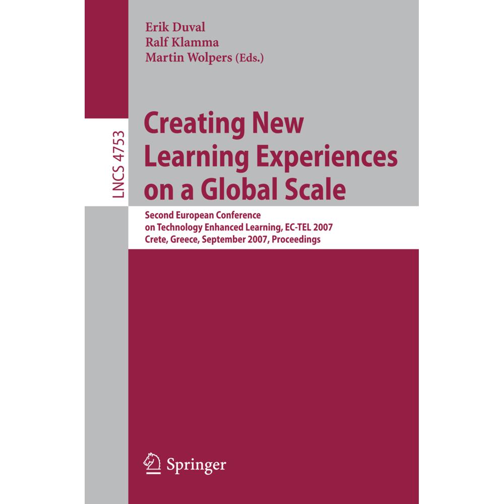 Creating New Learning Experiences on a Global Scale, Fachbücher von Ralf Klamma, Erik Duval, Martin Wolpers