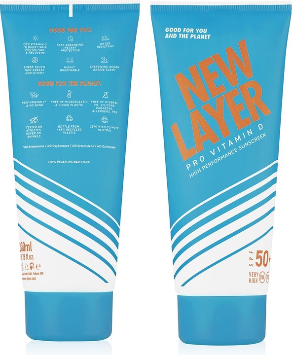 Actual product image New Layer Pro Vitamin D High Performance Sun Cream SPF50+ (Suntan cream, SPF 50+, 200 ml, 252 g)