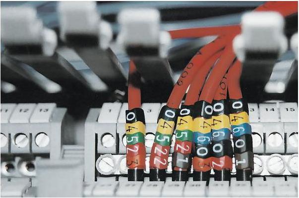 Actual product image HellermannTyton Slide on cable marker.