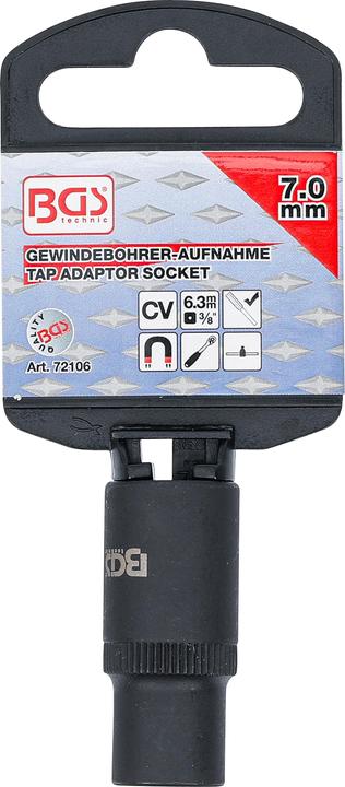 Produktbild BGS Gewindebohrer-Aufnahme-Steckschlüssel-Einsatz | 10 mm (3/8") | 7,0 mm