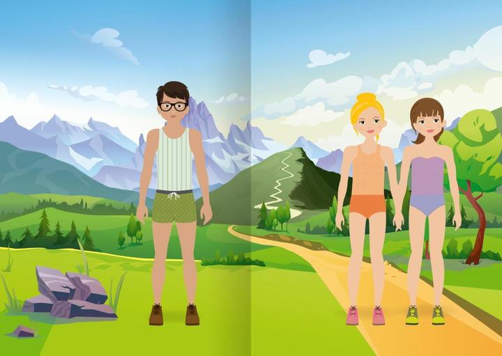 Produktbild Mini-Sticker-Anziehpuppen – Beim Sport