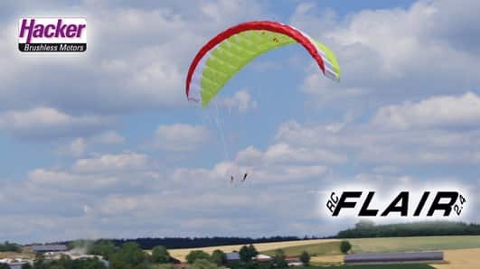 Produktbild Hacker Para-RC Gleitschirm RC-Flair Rot/Weiss/Lime