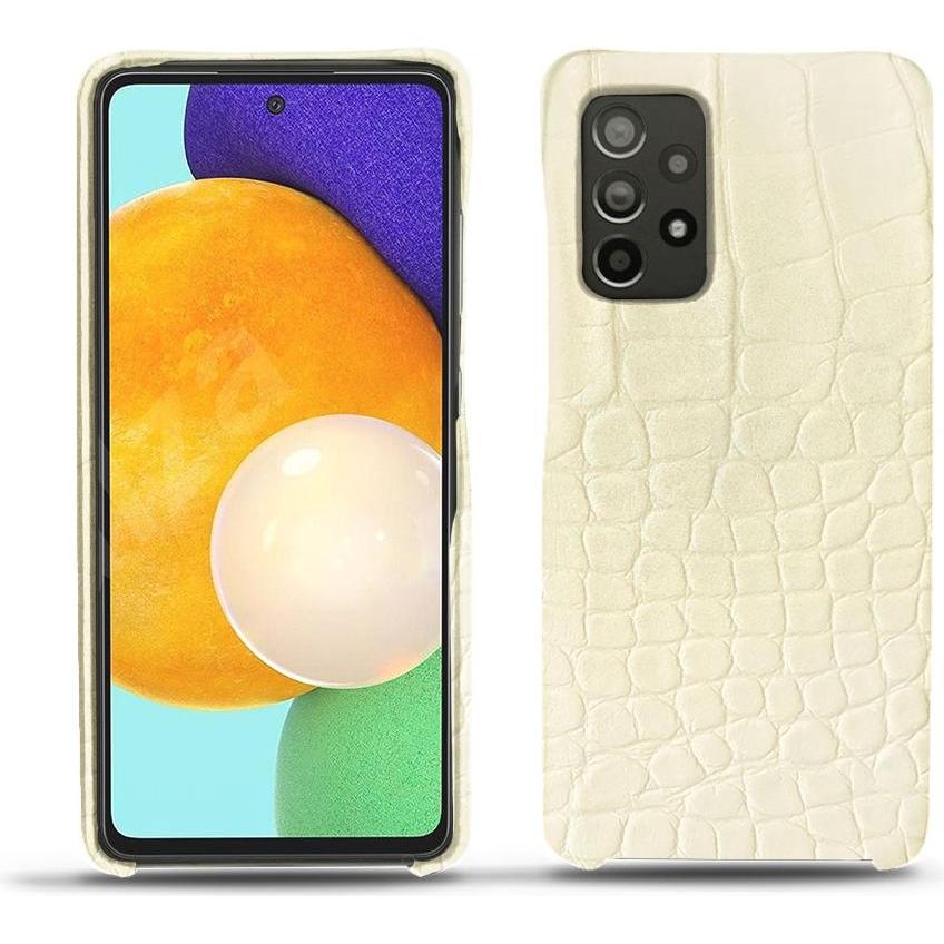 Noreve Lederschutzhülle (Samsung Galaxy A52), Smartphone Hülle, Weiss