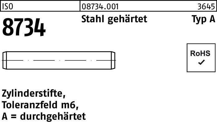 Actual product image Parallel pin ISO 8734 1.5 m6 x 8 Steel hardened Tolerance m6 ISO 8734