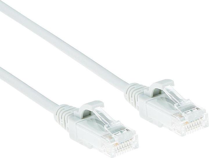 Actual product image ACT White 5 meter LSZH U/UTP CAT6 datacenter slimline patch cable snagless with RJ45 connectors (U/UTP, CAT6, 5 m)