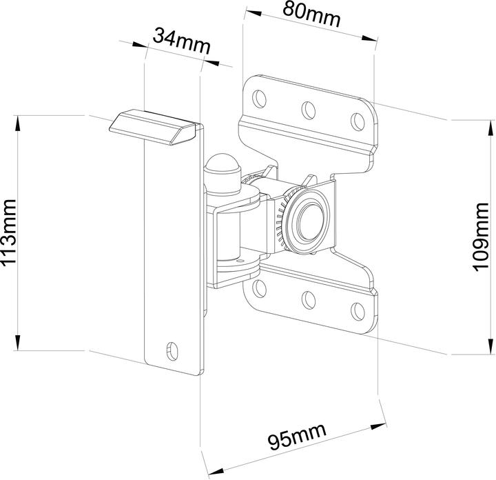 Immagine prodotto Techly Supporto per diffusori a parete per Sonos Play 1, nero (1 pz., Installazione a parete, Rotante, Inclinabile)