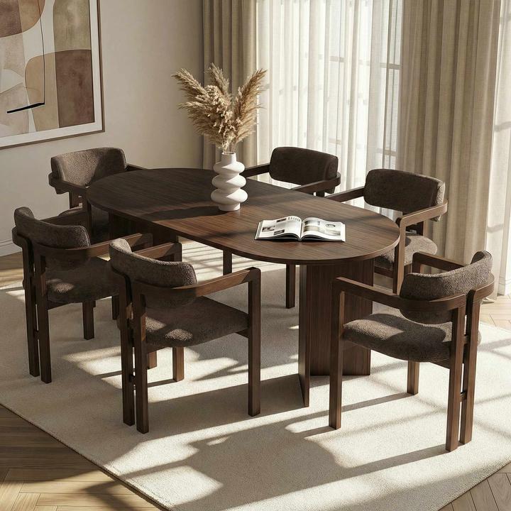 Image du produit Nordure Meridia 6 Dining Table & Chairs Set (7 Pieces) (Bois)