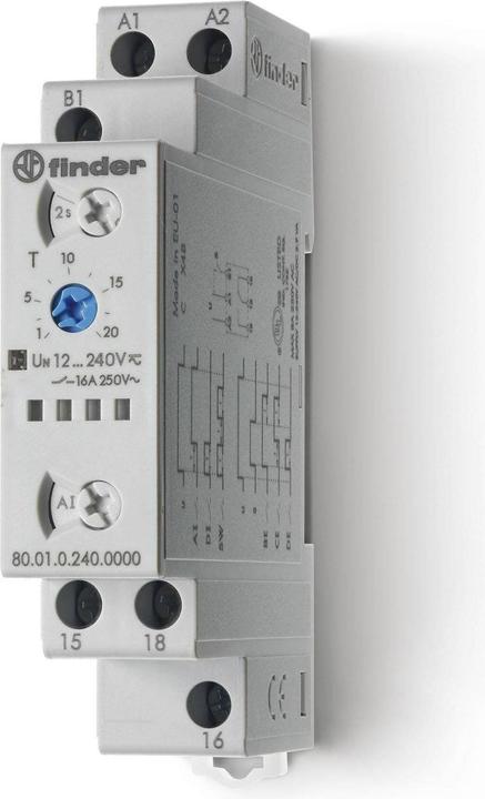 Produktbild Finder Multifunktions-Zeitrelais 12-240V AC/DC,1W,16A 80.01.0.240.0000
