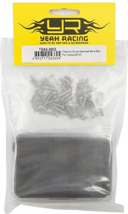 Actual product image Yeah Racing Schraubenbox Titanium Tamiya DF-03, Schraubenkopf
