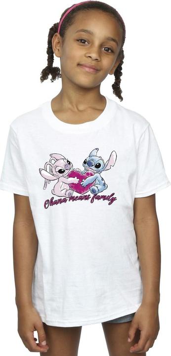 Image du produit Disney - T-shirt LILO AND STITCH OHANA HEART WITH ANGEL - Fille (104)