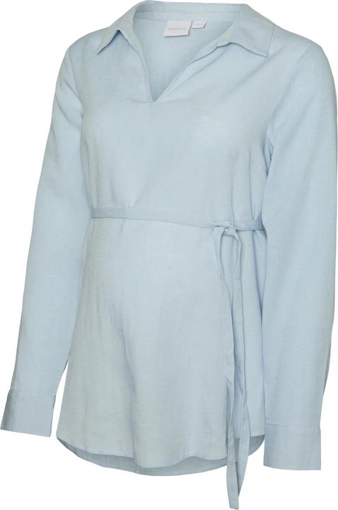 Produktbild Mamalicious Normal geschnitten V-Ausschnitt Ärmelbündchen mit Knopf Schmale Ärmel Top Bluse (M)